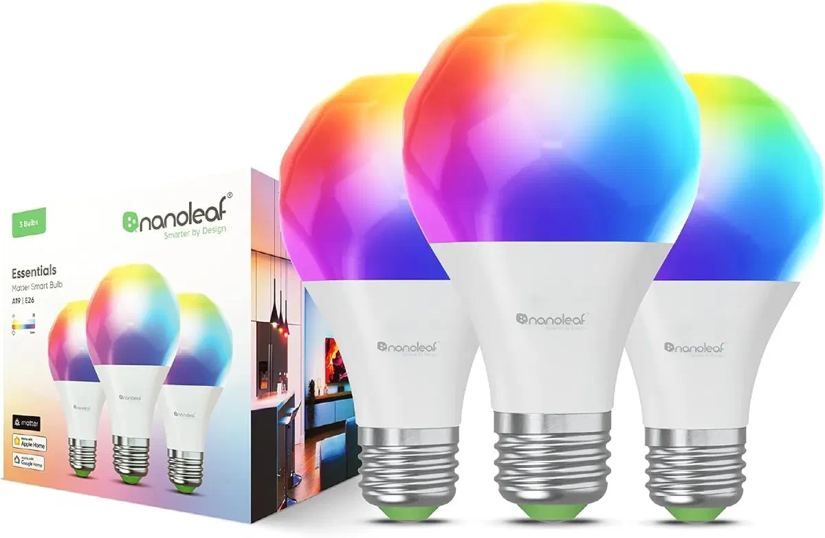 Nanoleaf Essentials A19 Matter and Thread enabled smart bulb for bedroom